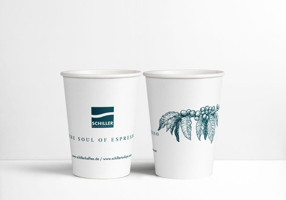 Schiller Logo 7 Oz Take Away Becher