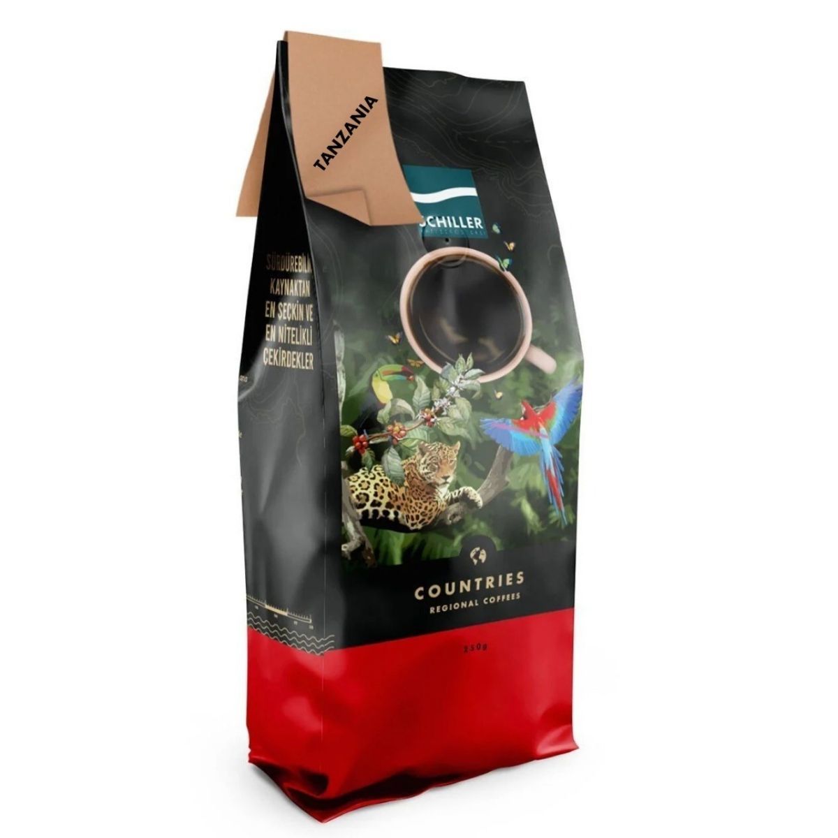 Grains de café locaux Schiller Tanzania Single Origin 250 g