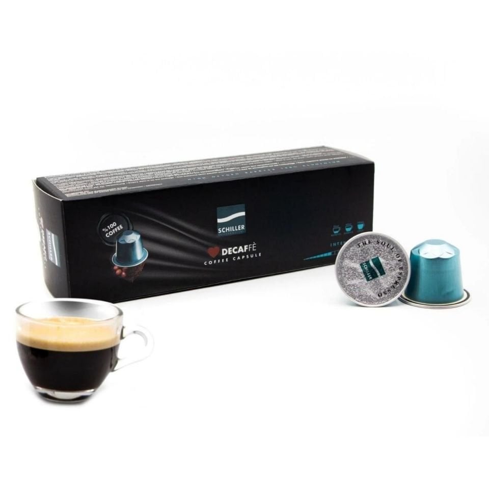 Decaf (Decaffeinated) Aluminum Coffee Capsules Pack of 10