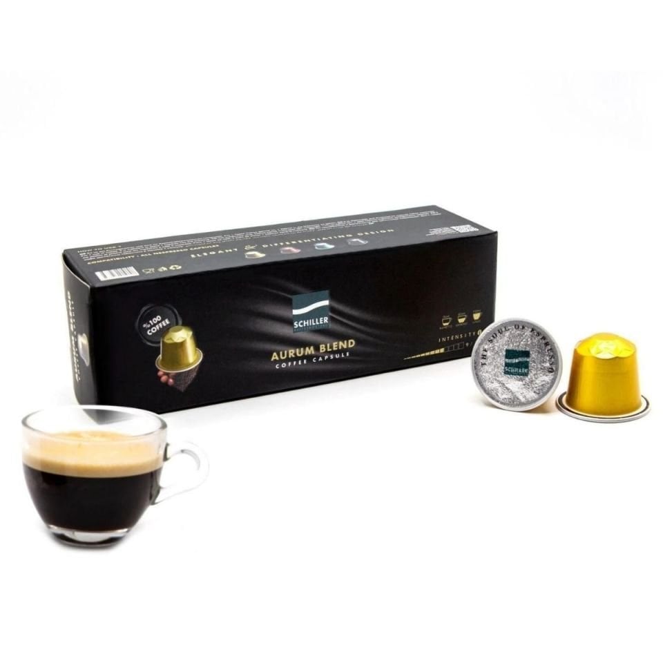 Lot de 10 capsules de café en aluminium Aurum Blend