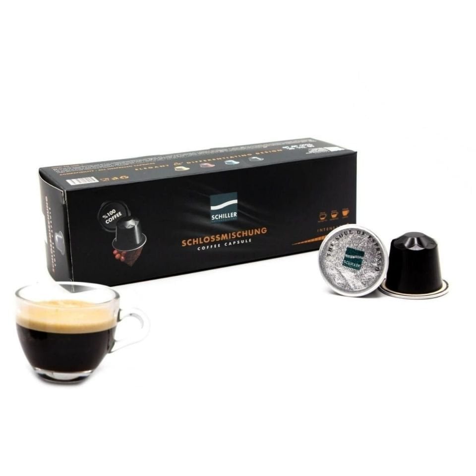Capsules de café en aluminium Schlossmischung, lot de 10