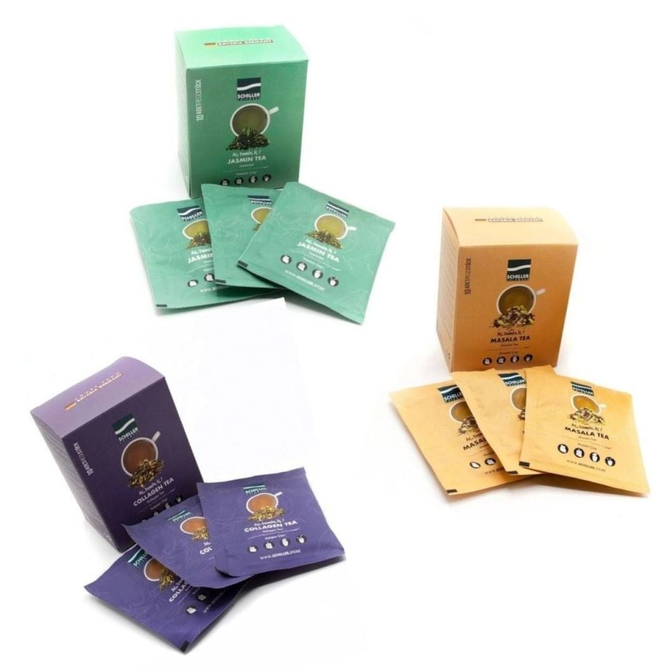 Schiller Aç-Demle İç Bitki Çayı Tanışma Paketi: Collagen, Jasmin ve Masala