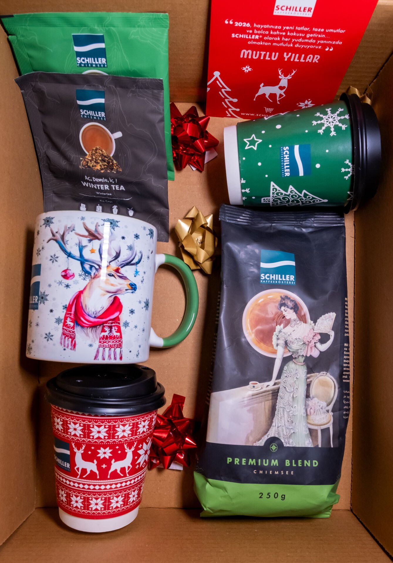 Yılbaşı Hediye Paketi – Kupa & Premium Blend 250 gr Çekirdek Kahve