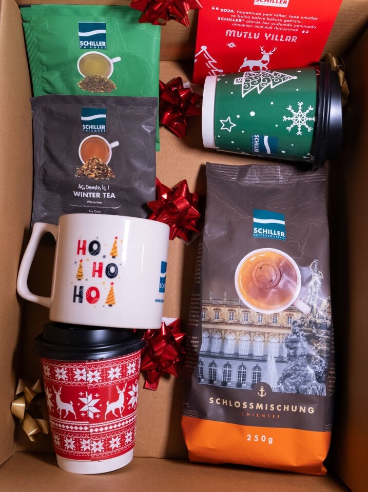 Yılbaşı Hediye Paketi – Kupa & Schlossmischung 250 gr Çekirdek Kahve